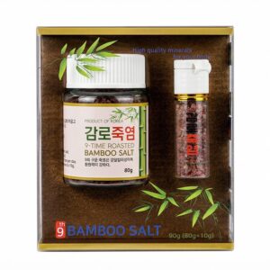 Muối tre 9 lần nung Lọ 80g + lọ nhỏ 10g (Hạt hoặt bột)