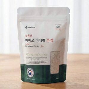 Muối tre Hàn Quốc Korea Salt khoáng sinh học (Bio-mineral bamboo salt)(Màu trắng-xám tự nhiên): Túi 250g (Bột)